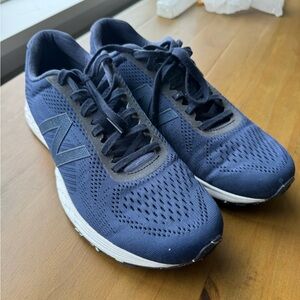 New Balance Navy Blue Knit Running Sneakers